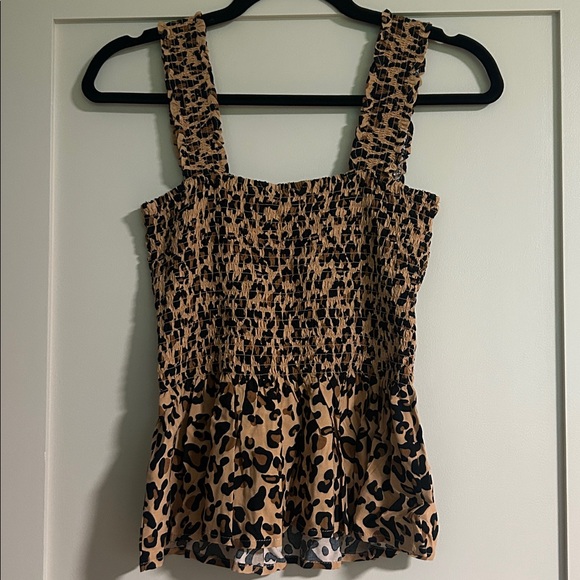 NWT Elodie leopard peplum tank - Picture 4 of 4